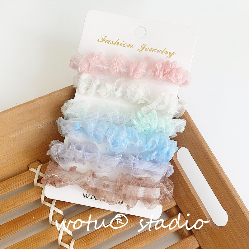 New woman Scrunchie Hairbands Hair Tie Women for Hair Accessories Satin Scrunchies Stretch Ponytail Holders Handmade Gift Heandband