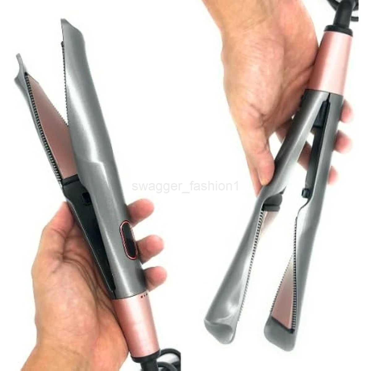 Hair Straightener And Curler 2 in 1 Ceramic Tourmaline Twist Straightening Curling Hair Styling Flat Iron Tool Dual VoltageB240719