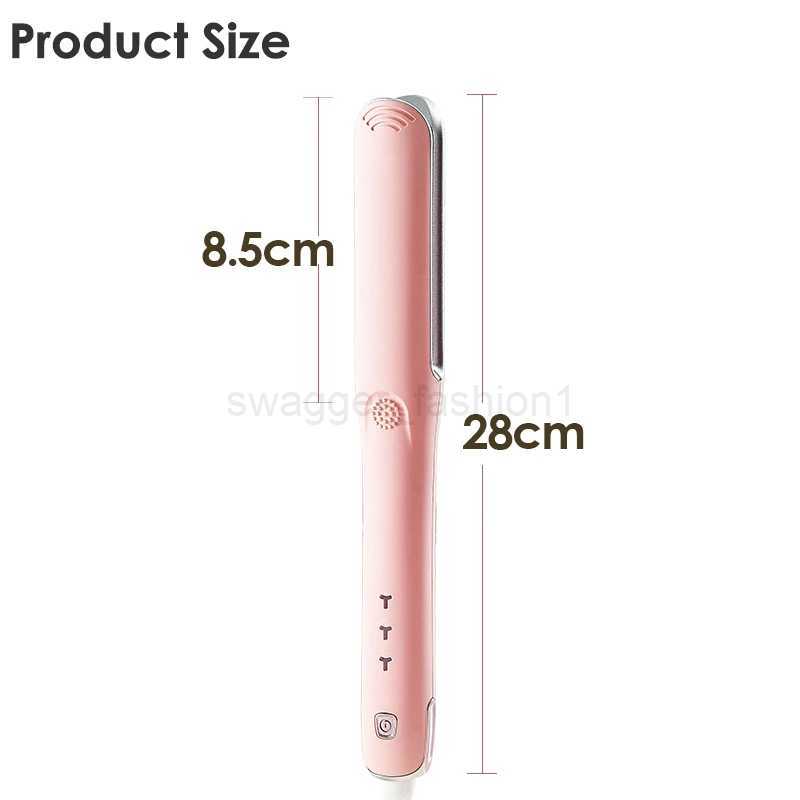 NOVUS New 2 in 1 Hair Straightener and Curler with 3D Ceramic Plates Essential Oils Portable Curling Iron Hair Styling ToolB240719