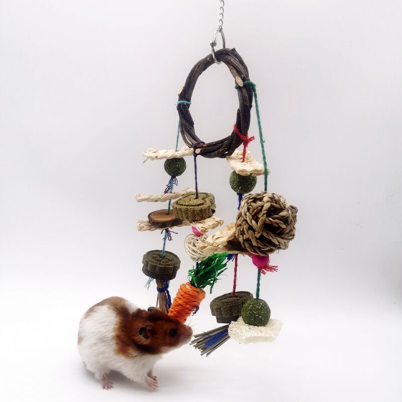 Bunny Chew Toys, Bird Rabbit Chew Toys for Teeth Grinding, Hanging Birds Toy for Birdcage, Improve Pets Dental Health