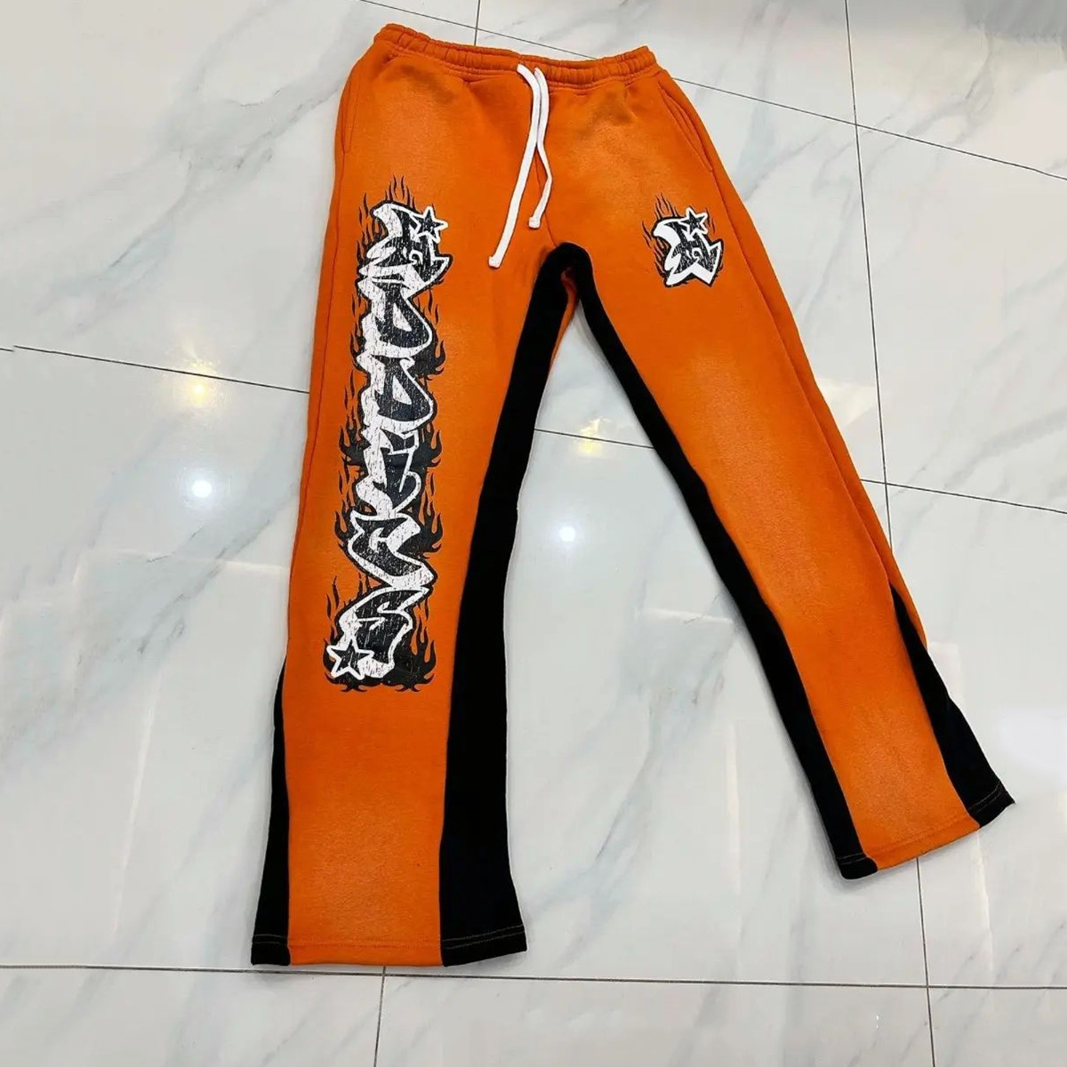 Y2K Vintage Streetwear Track Pant Women Harajuku Wide Leg Sweatpants Oversize Letter star Print Joggers Trousers Straight-legged 240428