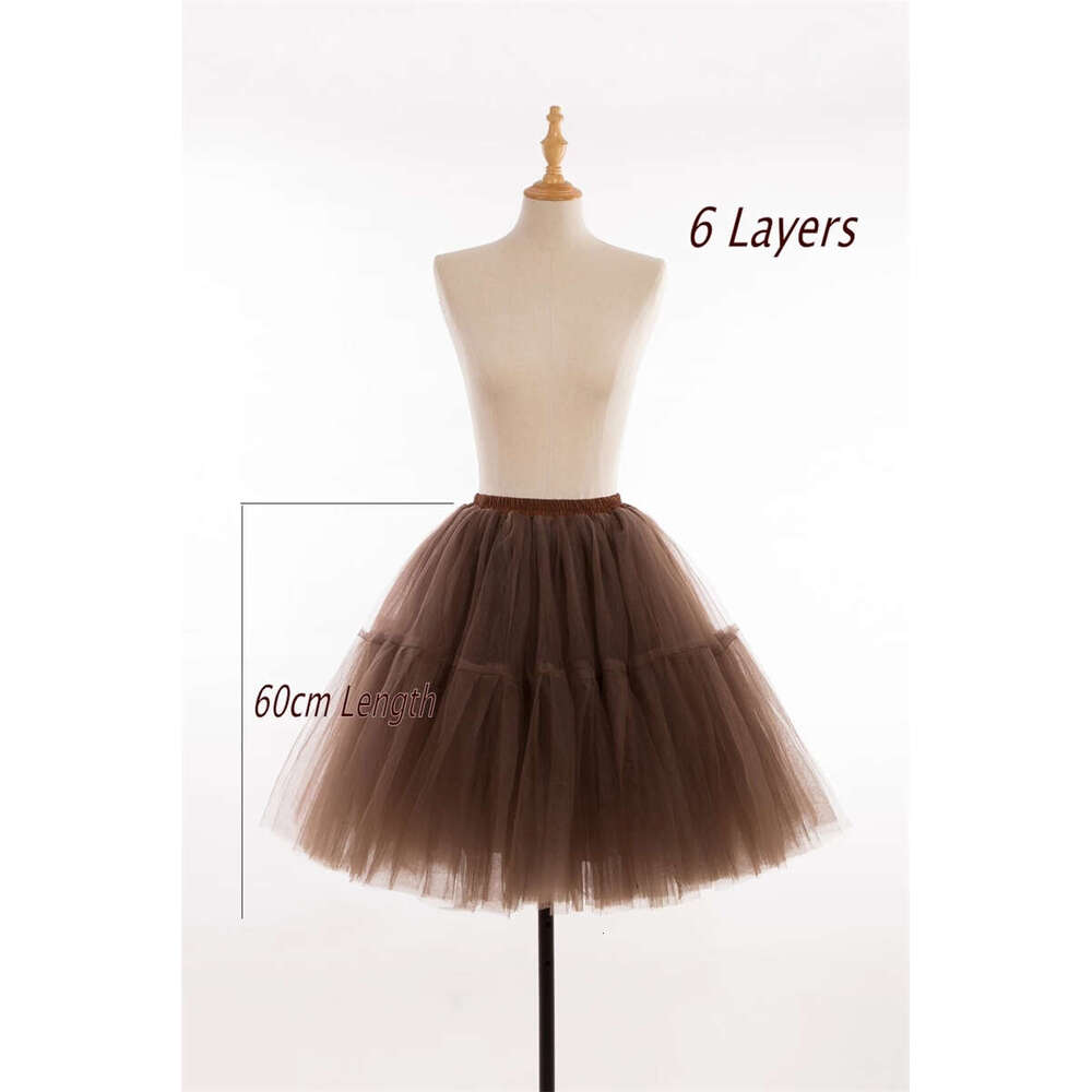 2023 Women Tutu 50s Tulle Skirt Hoopless Underskirt Slips Vintage Rockabilly Swing Petticoat Crinoline