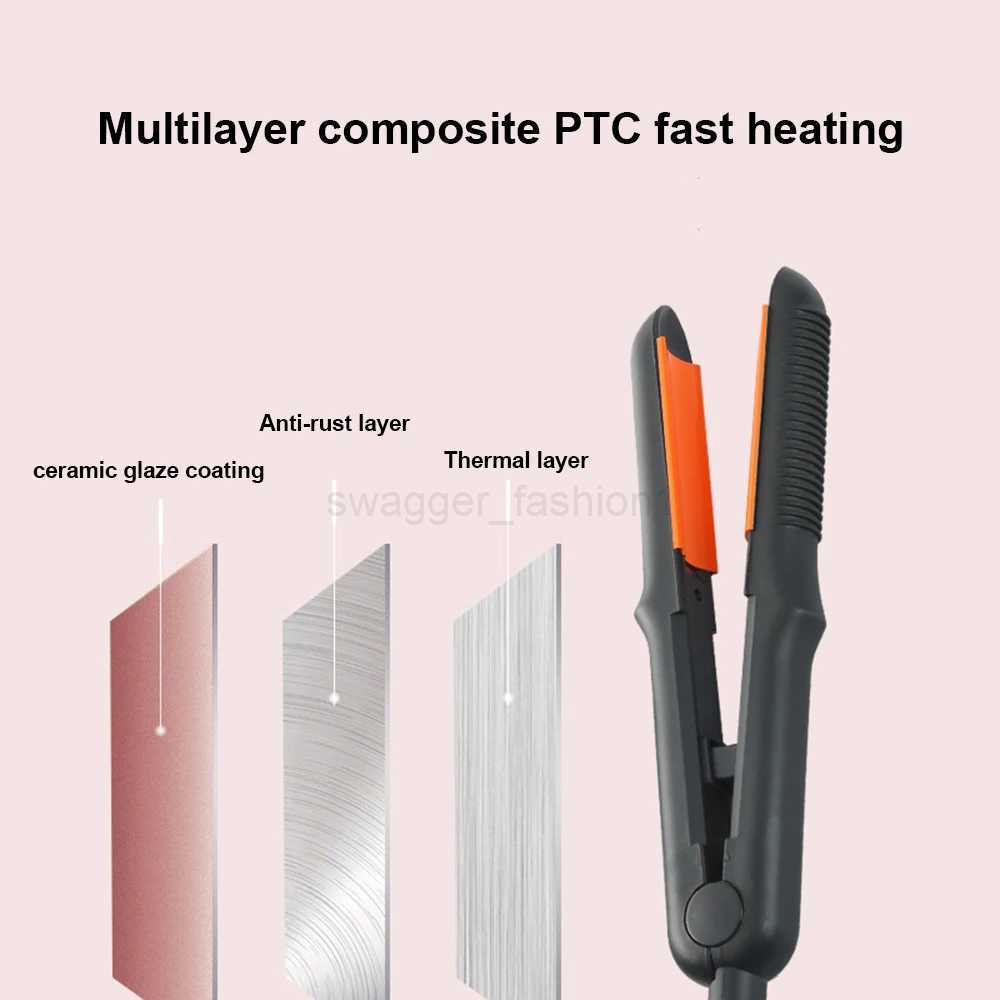 Professional Hair Straightener U-shaped Fluffy Hair Root Perm Curling Ceramic Hair Curler with 5-speed Temperature AdjustmentB240719
