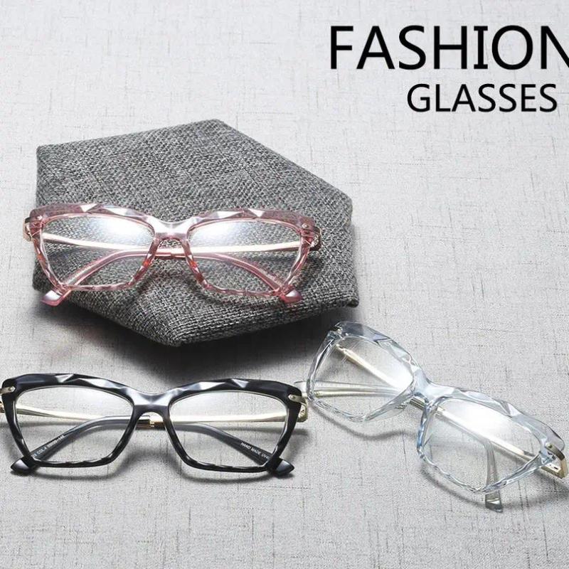 Metal Crystal Readers Legs Prescription Eyeglasses for Women, 50 to 400 Diopters 4