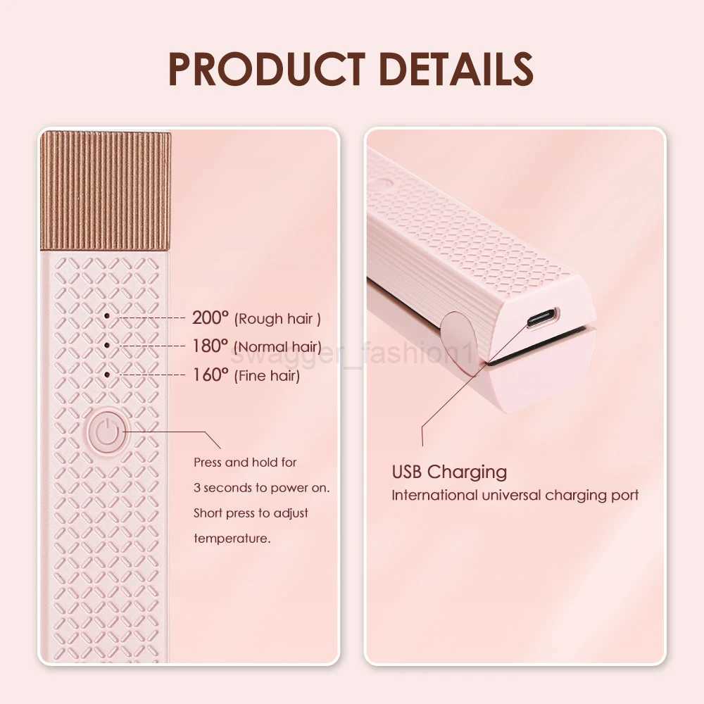 Mini Hair Straightener Dual-purpose Straight Splint Hair Curler Curling Iron Portable Hair Straightening Splint Bangs CurlerB240719