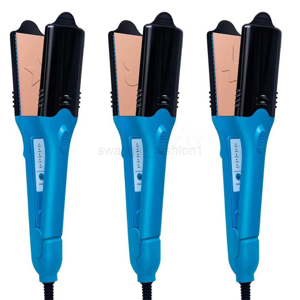 3D Hair Imprinting Curling Iron Hair Straightener Ceramic Crimpers Wavers Curler with 5 Different Plates 3D Embossing IronB240719