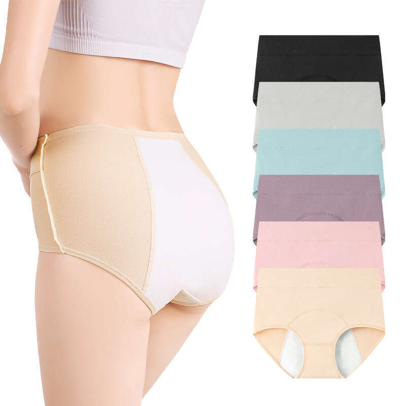 High Waisted Pure Cotton Women's Menstrual Plus Size Front and Back Leak Proof Physiological Underwear Factory Panties Calzoncillos Women Underwe