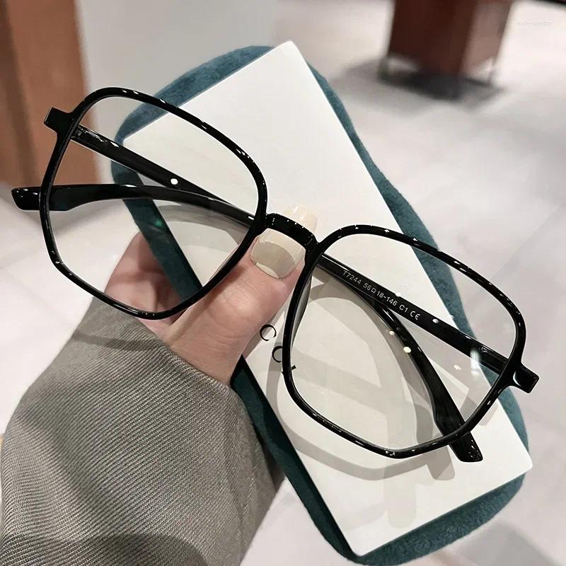 Ultra Glasses Sunglasses Light Myopia Men Women Diopter Eyeglasses Trendy Large Size Square Frame Near Sight Eyewear Gafas De Lectura