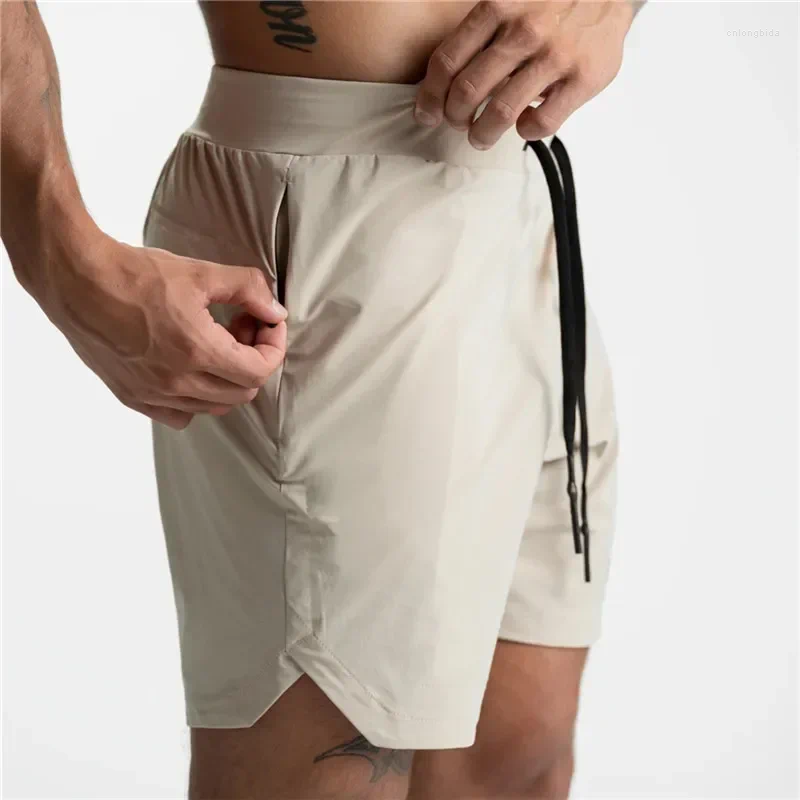 CNLONGBIDA Mens Shorts Men Running Bodybuilding Man Summer Gyms Workout Male Breathable Quick Dry Sportswear Jogger Multi-pocket