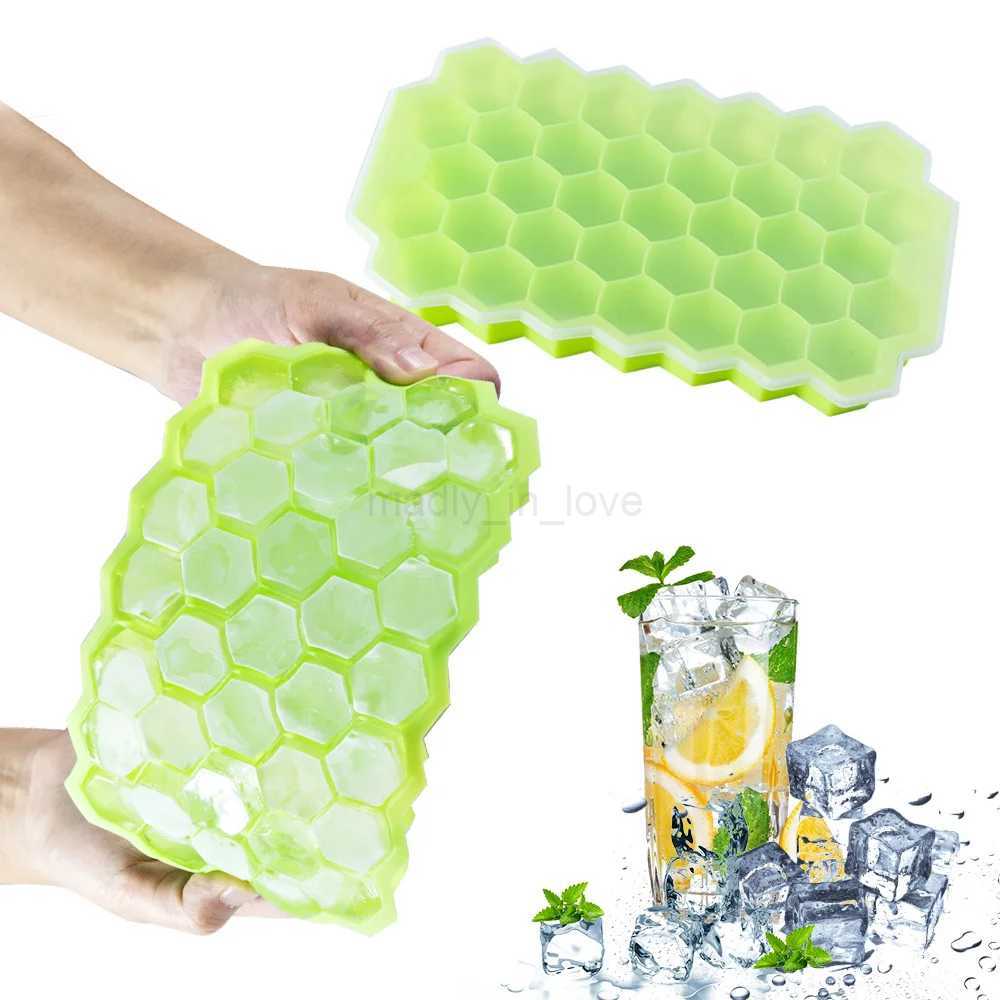 37 Grid Silicone Ice Maker Removable Lids Ice Tray Mold Whiskey Cocktail Accessories Grade Silicone Ice Cube Maker ToolsM240719