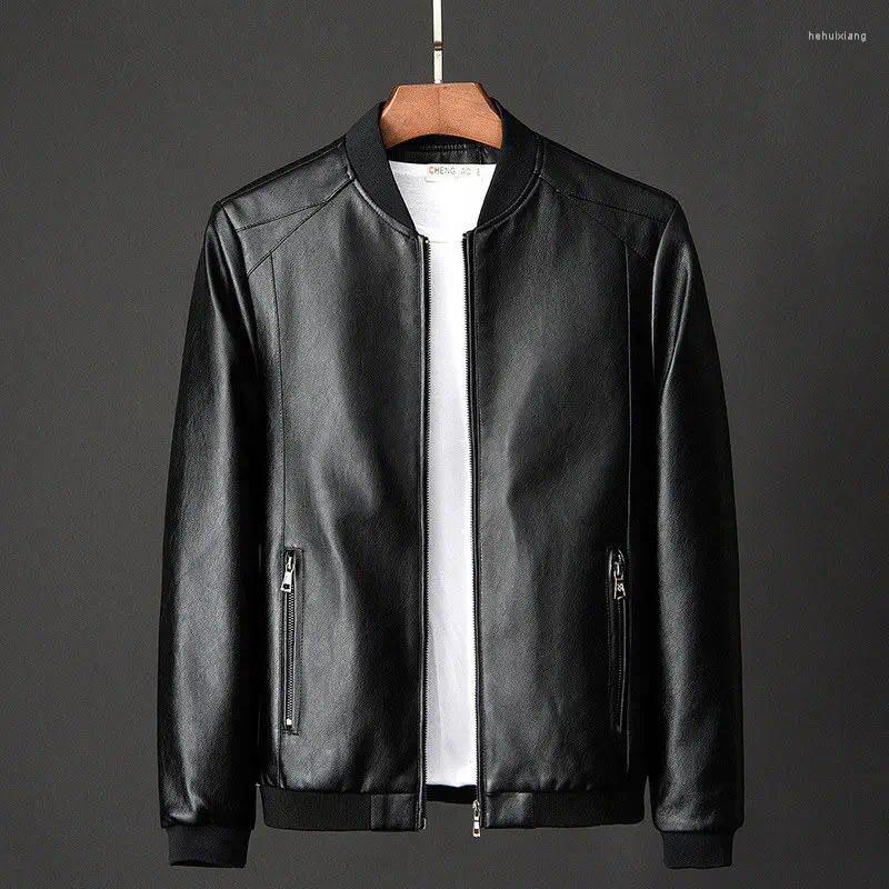 Men's Jackets Leather Jacket Bomber Motorcycle Men Biker PU Baseball Plus Size 7XL 2024 Fashion Causal Jaqueta Masculino J410