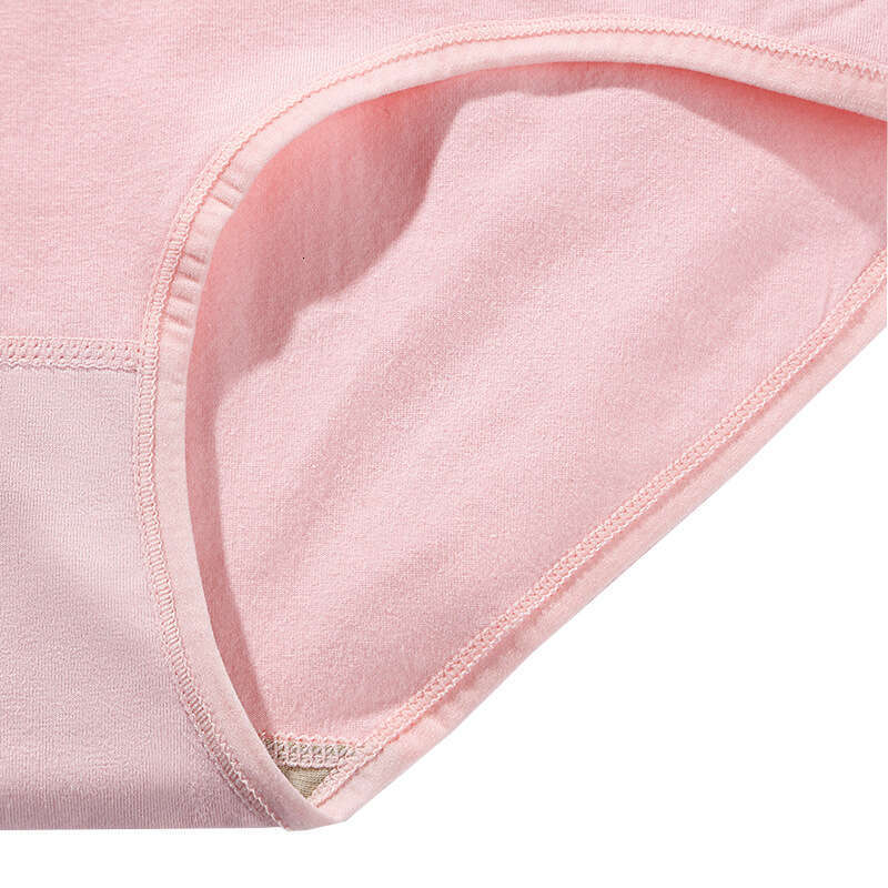 Cotton Antibacterial 3D Embossed Women's Large Size Pure Cotton Mid Waist Underwear Calecon Calzoncillos Panties Women Underwear Lingerie Underwe