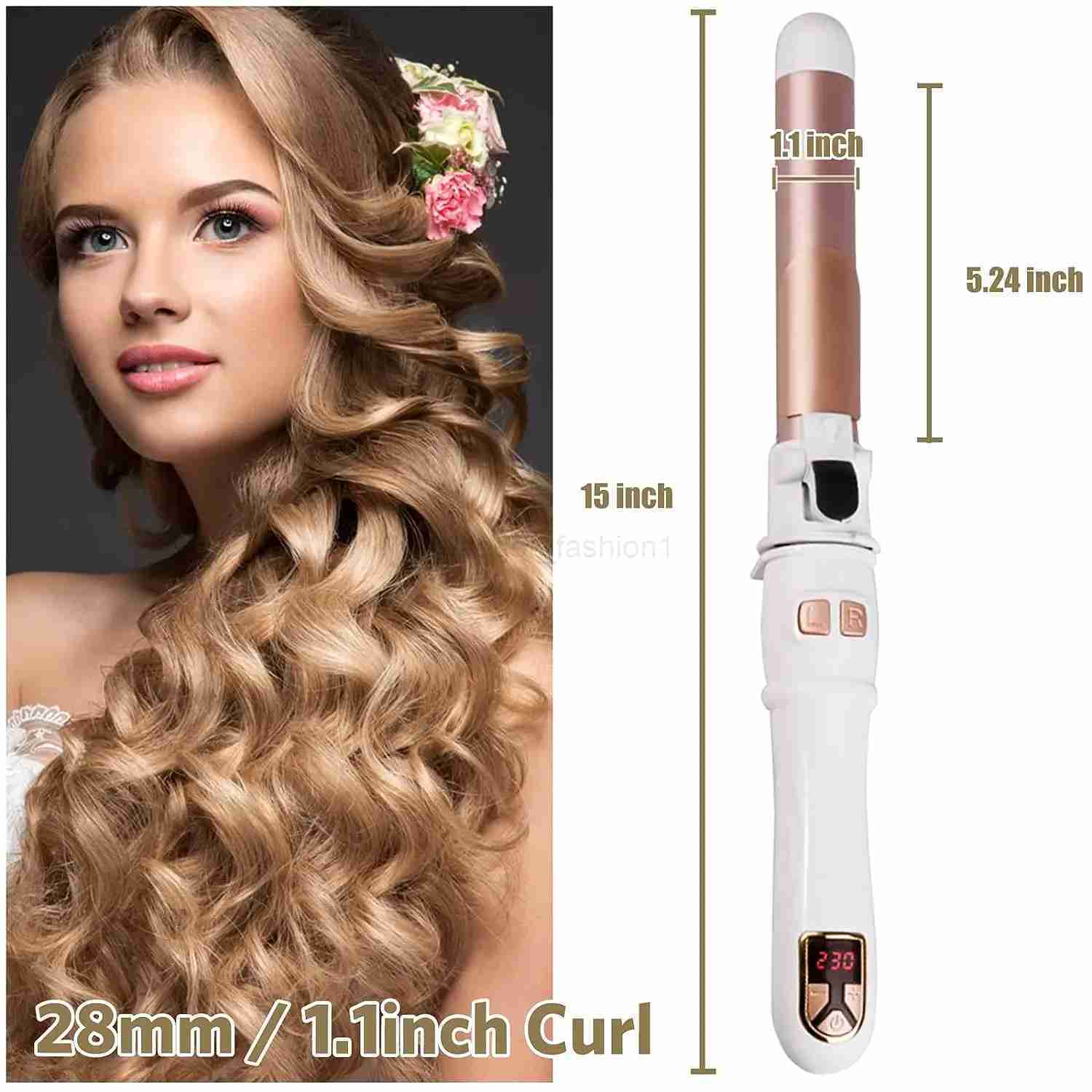1.1/1.25inch Rotating Curling Iron Curling Wand Automatic Hair Curler 30s Instant Heat Auto Hair Waver Hair Styling IronsB240719