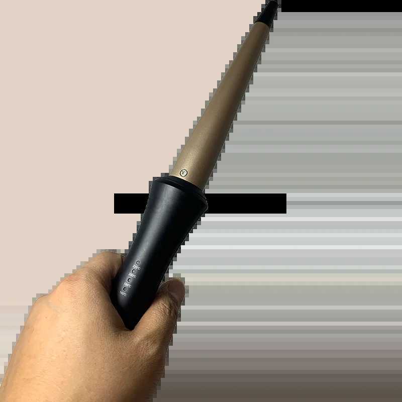 For barber shop curlers conical curling iron single tube ceramic glaze pear flower cone electric hair curly hair 110-240 - vB240719