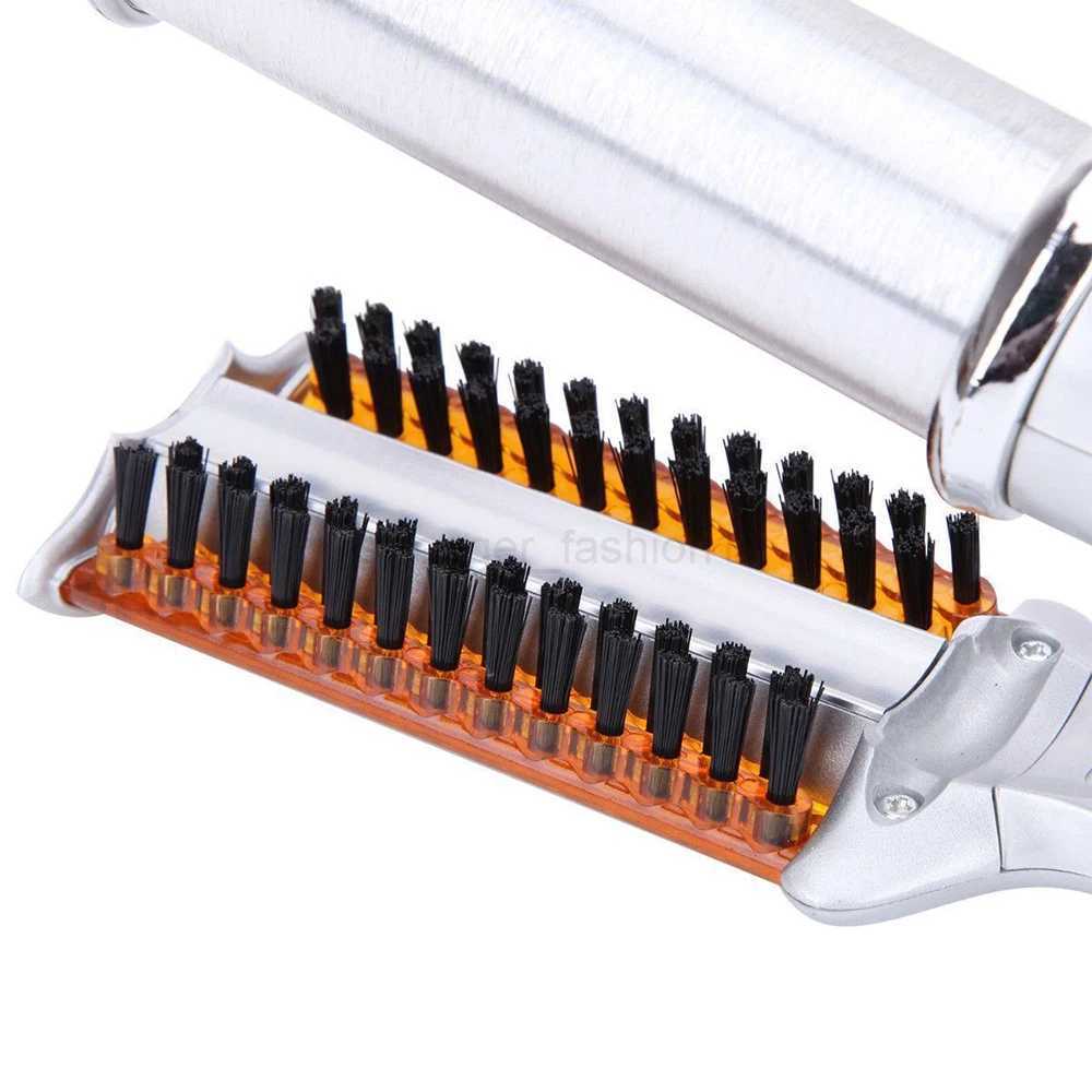 2-Way Rotating Hair Curler Straightener Automatic Curling Iron Electric Hair Brushes Ceramic Iron Hair Straightening StylerB240719