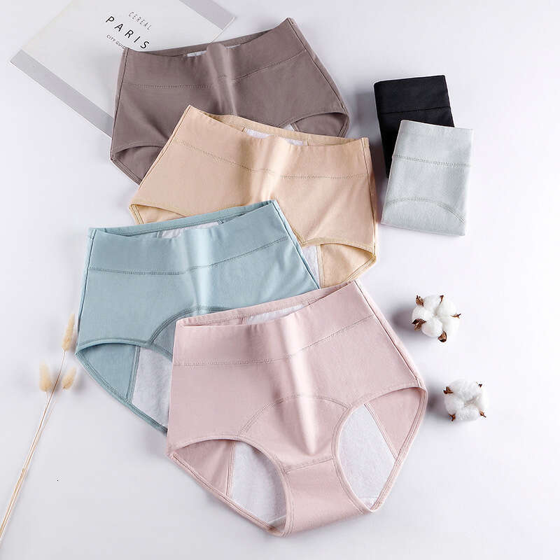 High Waisted Pure Cotton Women's Menstrual Plus Size Front and Back Leak Proof Physiological Underwear Factory Panties Calzoncillos Women Underwe