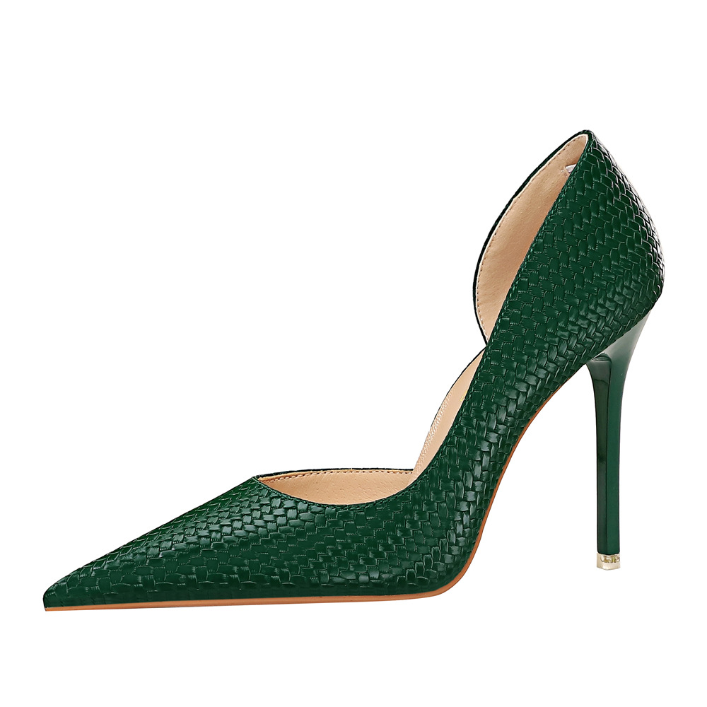 Pumps BIGTREE For High Heel Fashion Pointed Toe New PU 10CM Thin Heels Mature Office Career Women Shoes Black 2916 s