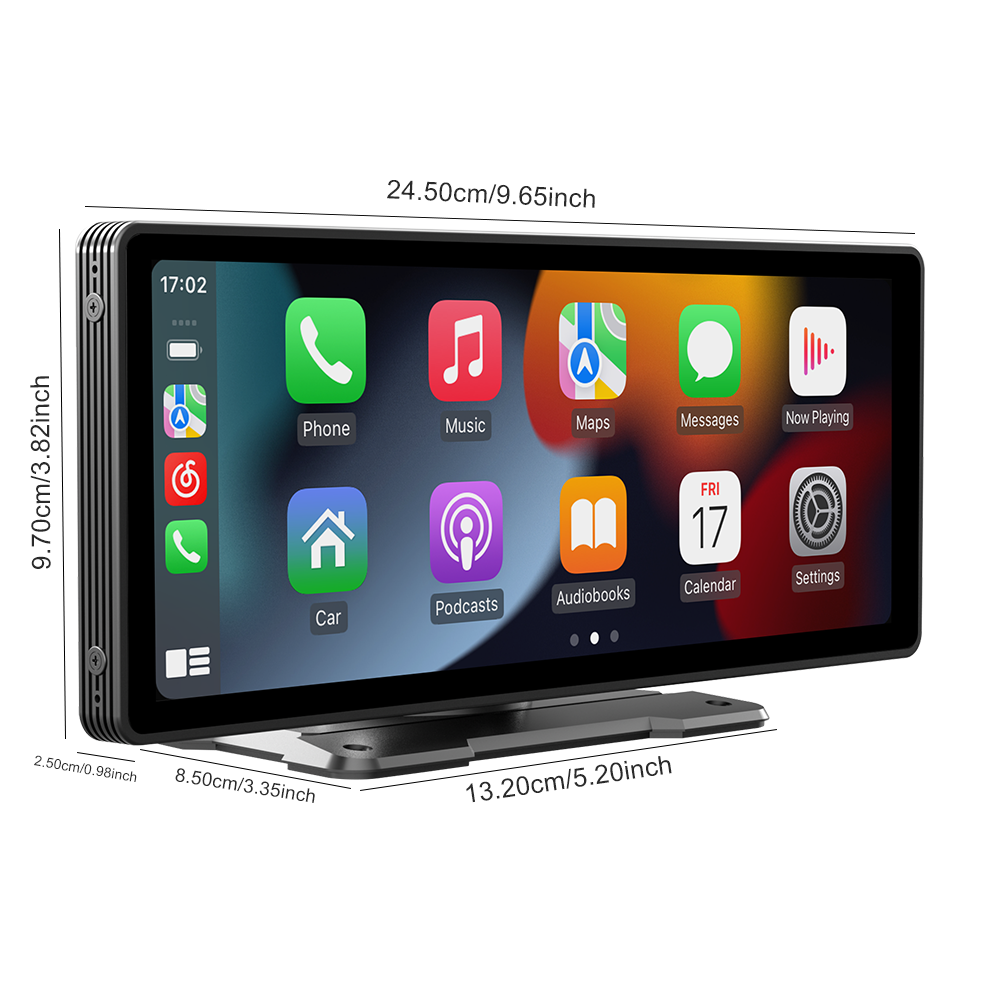 Portable car video screen Smart Car Monitor Carpaly Screen 10 Inch Display Touch Version Wireless Carplay (NOT INCLUDE REAR CAM)