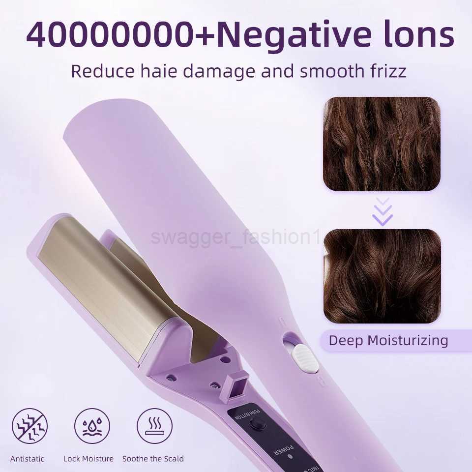 32mm Hair Wave Curling Iron Professional French Egg Roll Hair Curler Corrugated Wavy Styler Fast Heating Volumizing Styling ToolB240719