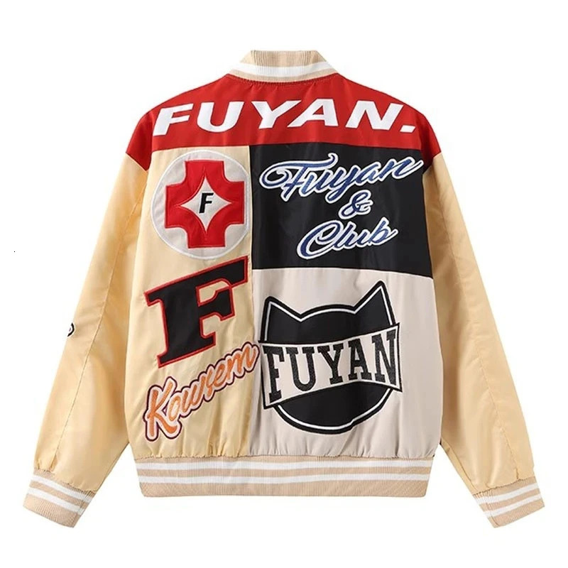 Motorcycle Racing Jacket Bomber Men Y2k Spring Varsity Jacket American Letter Embroidery Baseball Long Sleeve Jackets Coat 240717