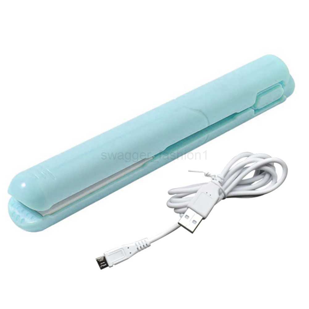 USB Straight Hair Splint Curling Straight Dual-purpose Mini Portable Curler Temperature Indicator Light for Travel SuppliesB240719