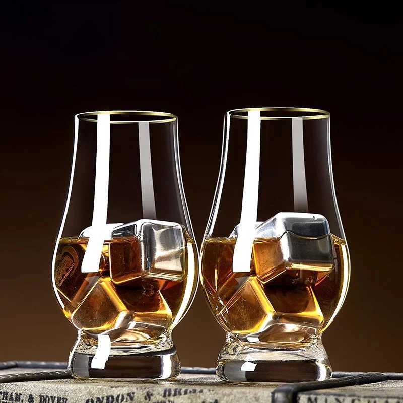 6/4 pcs Crystal Whiskey Barware Wine Glasses Set Glass Mugs for Liquor Scotch Bourbon Drink Drinking Smelling Glass Cup SetB240719