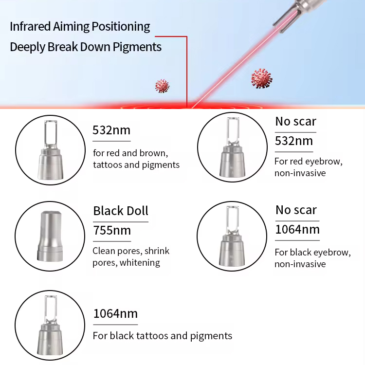 High-end Strong Power 808 Diode Laser Hair Remover Ice Point Contact Cooling Painless Machine Nd Yag Picosecond Q Switched Picolaser Tattoo Remover