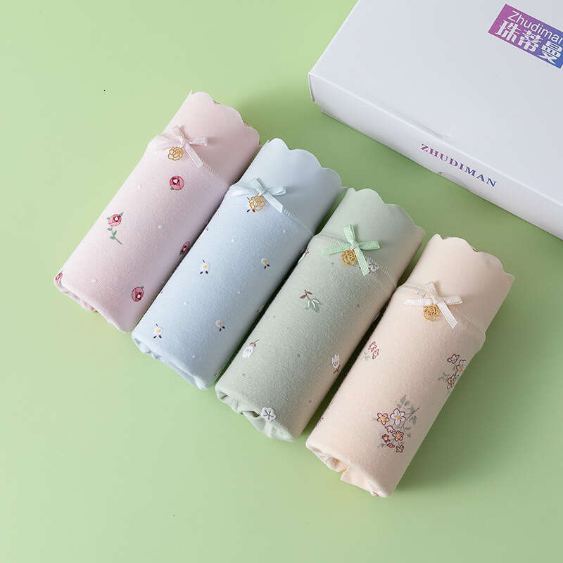 Sweet Lovely Made of Pure with Bow Print Girls, Seamless Underwear Women, and Cotton for Women Underwears Woman Lingerie Calzoncillos Panties Underwea