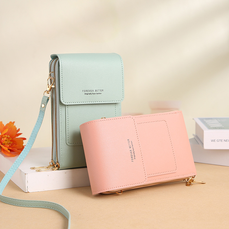 Touch Screen Mobile Phone Bag Women's Messenger Bag Mini Mobile Phone Bag Multi-function Key Coin Purse Shoulder Bag