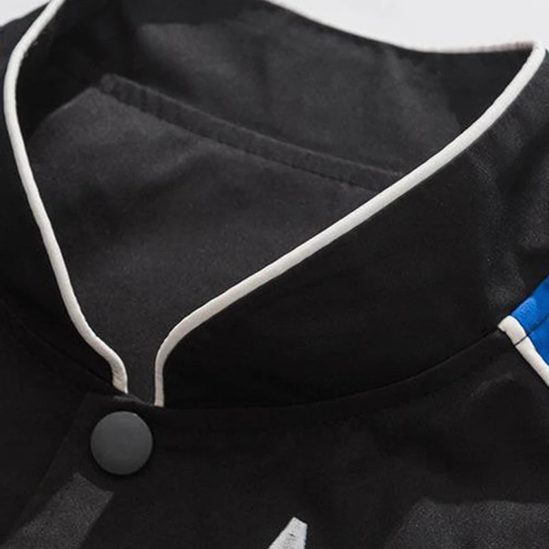 Racing Suit Mens Biker Jacket Y2k Autumn Windbreaker Embroidery Coat Hip-Hop Streetwear Vintage Patchwork Bomber Jacket 240716