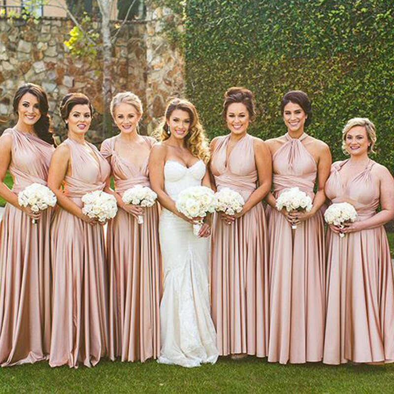 Bridesmaid A-E Evening Greek Maxi Sexy Red Pink Elegant Formal Long Dress 0219