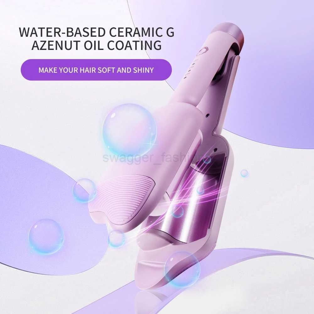 New 36mm Wavy Hair Curlers Curling Iron Wave Volumizing Hair Lasting Styling Tools 3 Gears Egg Roll Head Waver Styler WandB240719