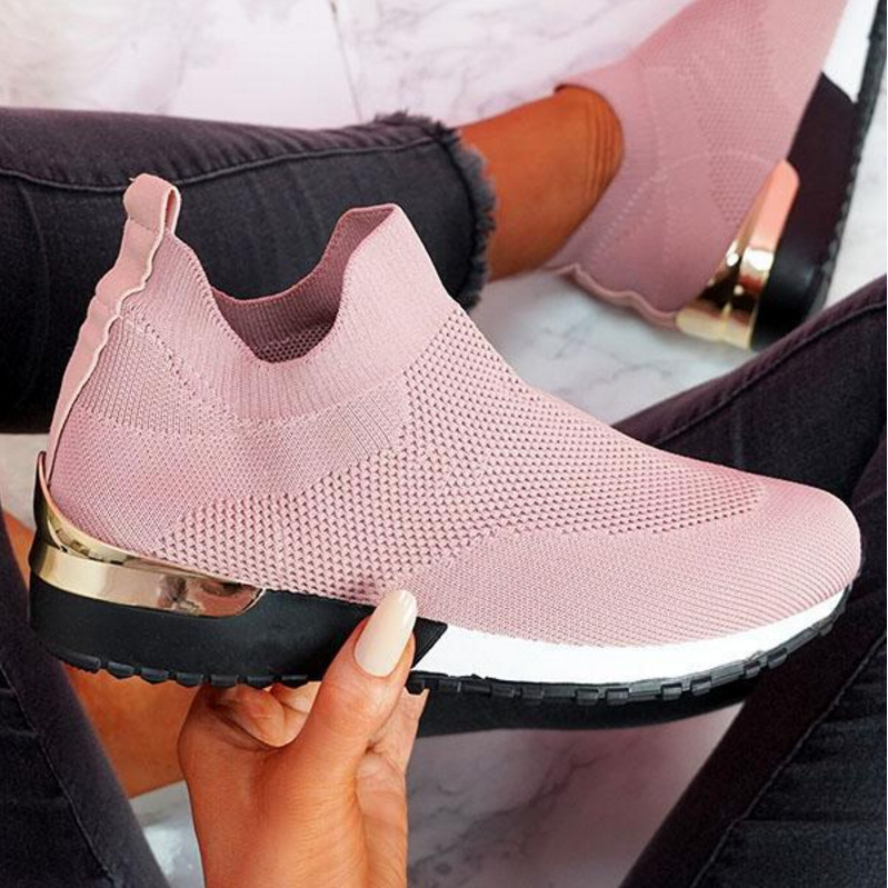 Fashion Platform Women's Sport Shoes With Free Shipping 2022 Casual Breathable Outdoor Running Shoes Slip-on Vulcanize Sneakers