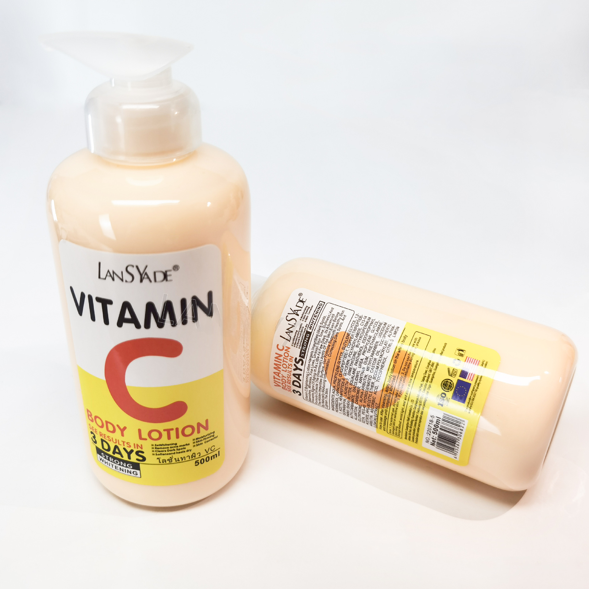 Cross-border AHA fruit acid VC body milk VE beauty skin brightening moisturizer 500ml moisturizing milk foreign trade Wholesale