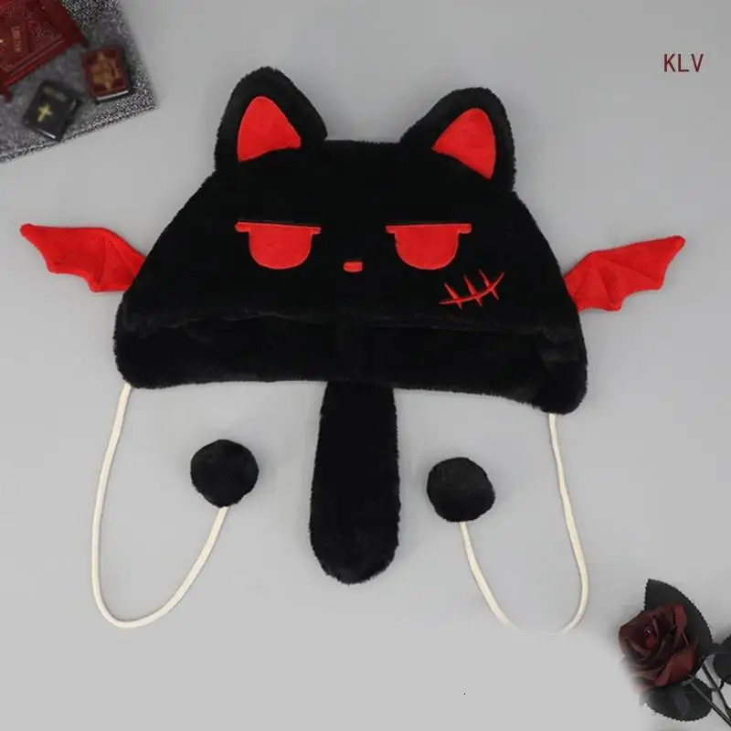 Girls Kitten Hat Y2K Furry Ears Hat Furry Kitten Head Gifts Warm Winter Hat Adult Children Furry Head Winter Po Props 240712