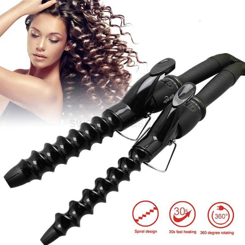 Electric Curler 22mm/25mm Ceramic Curling Iron Hair Styling Curly Anti-scalding Spiral Curling Stick Monofunctional Hair CurlerB240719