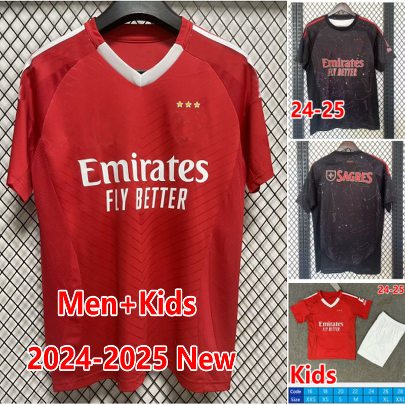 24 25 NERES RAFA soccer jerseys DI MARIA A.CABRAL KOKCU Camiseta 2024 2025 Football shirt OTAMENDI CHIQUINHO MUSA AURSNES M.LEONARDO men kids maillot de futol size S-4XL