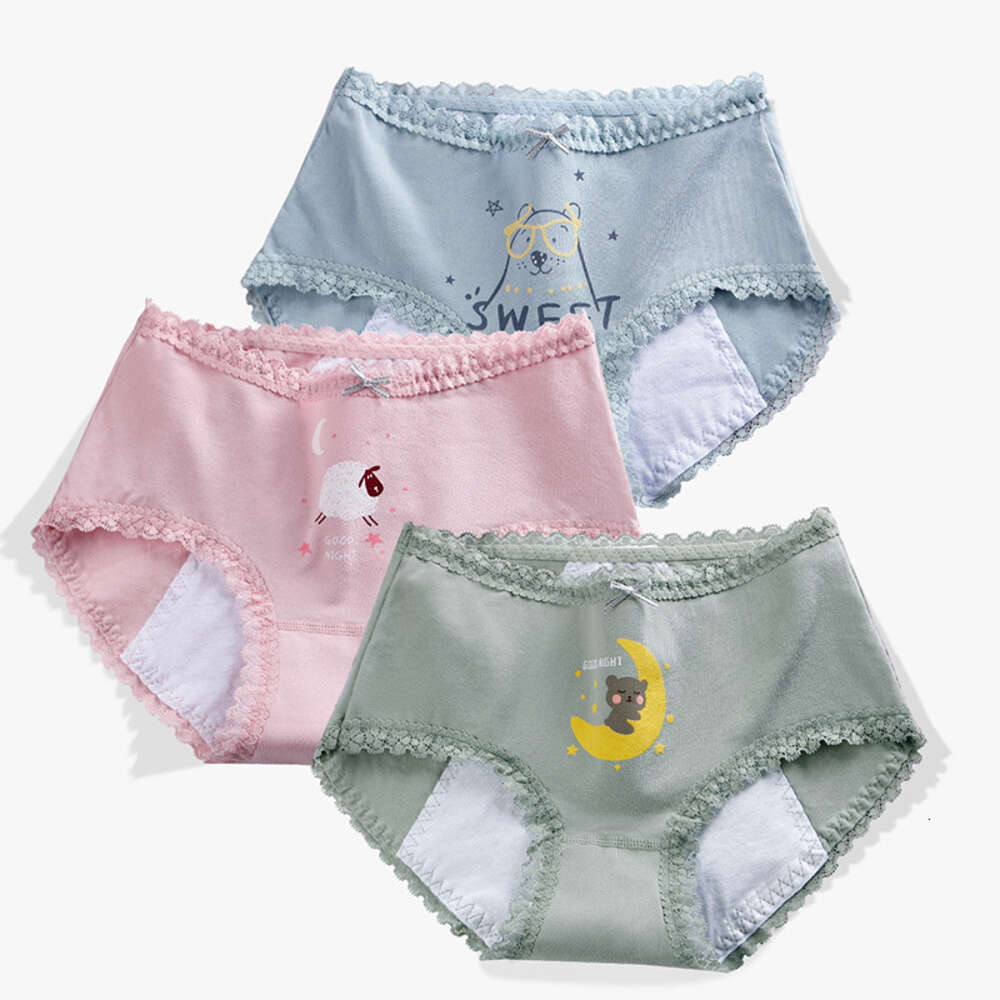 Pure Women's Underwear, Pure Cotton Menstrual Physiological Pants, Lace Border Leak Proof Aunt Pants Underwear Women Women Underwear Calecon Pant