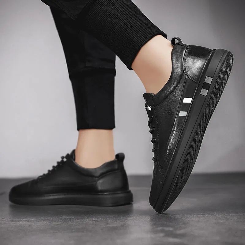 2023 New Shoe Board Men's Little White Trendy and Handsome Korean Version Versatile Fashion Shoes, Lefu Casual Leather Shoes
