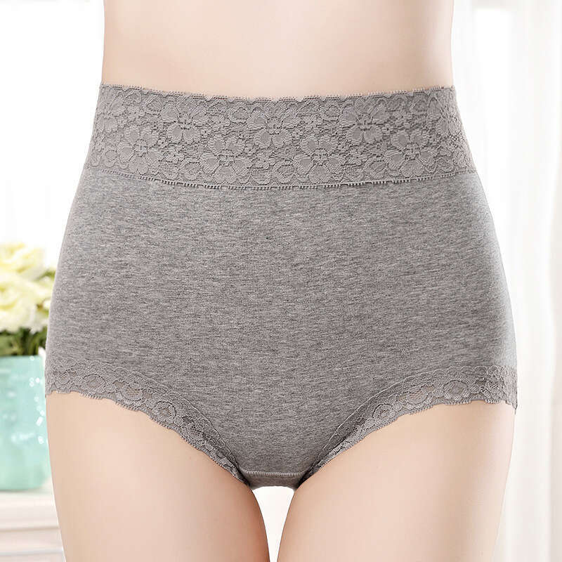 Pure High Waisted Lace Seamless Triangle Pants Pure Cotton Women's Underwear Headband Panties Women Underwear Calzoncillos Underwears Woman Calec
