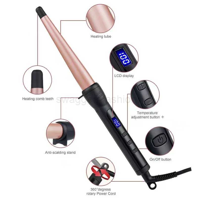 Ceramic Styling Tools professional Hair Curling Iron Hair waver Pear Flower Cone Electric Hair Curler Roller Curling WandB240719