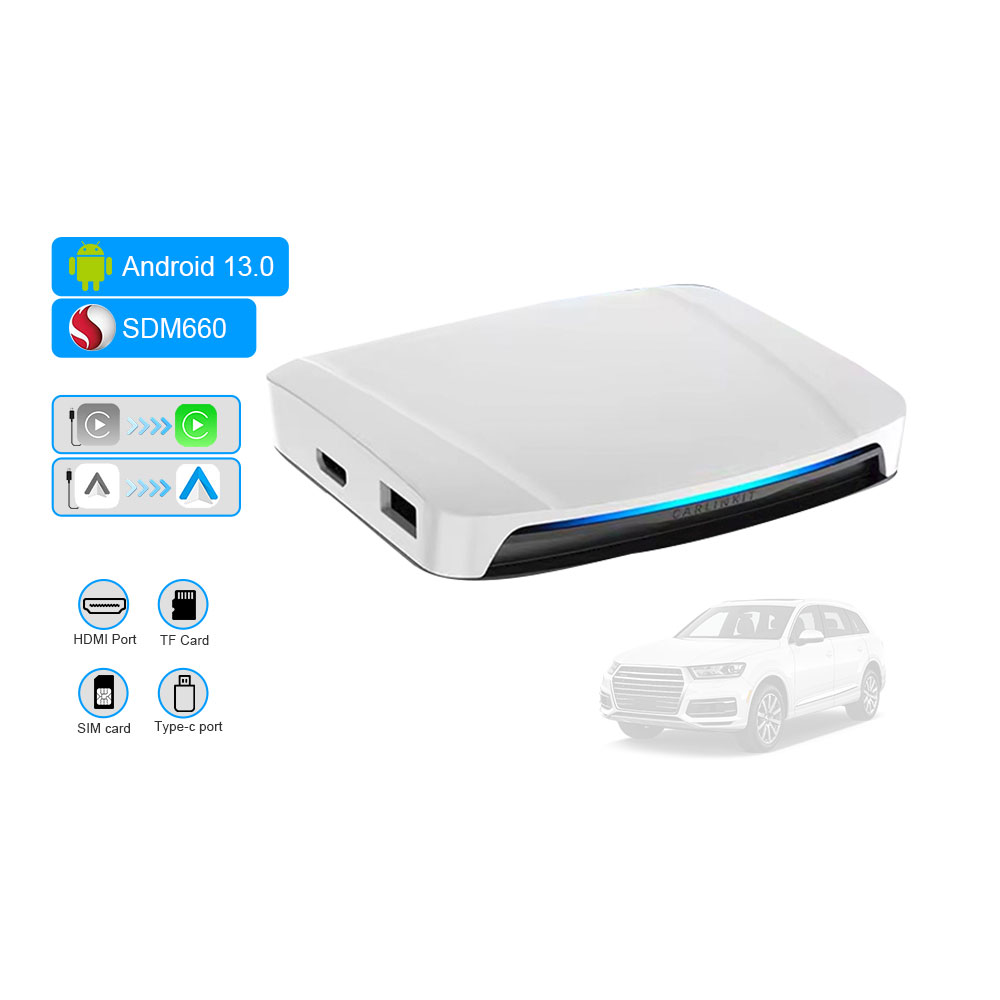 Carlinkit TBOX UHD android 13 carplay ai box with HD port QCM660 4G SIM CARD WIFI BT wireless carplay adapter Car android APP youtube netflix google e