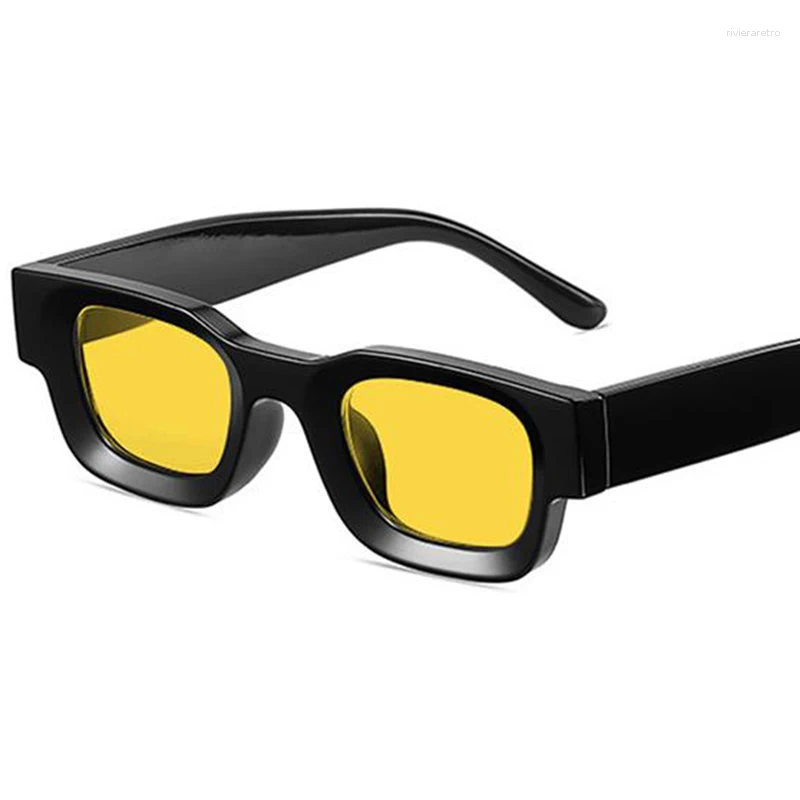 Polarized Sunglasses Oval | Trendy Small Square 2024 Yellow Lens 4