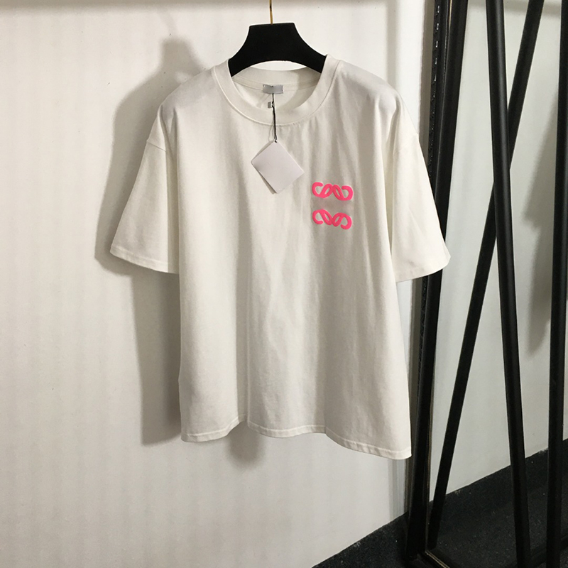 Pullover Loose T Shirt Shinning Print Tees Men Women Brand Tops Luxury Cotton Shirts Summer Breathable Tees tshirt