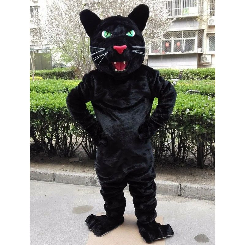 Hot Sales Black Panther Mascot Costume Adult Size Cartoon Anime theme character Carnival Unisex Dress Christmas Fancy Performance Party Dress