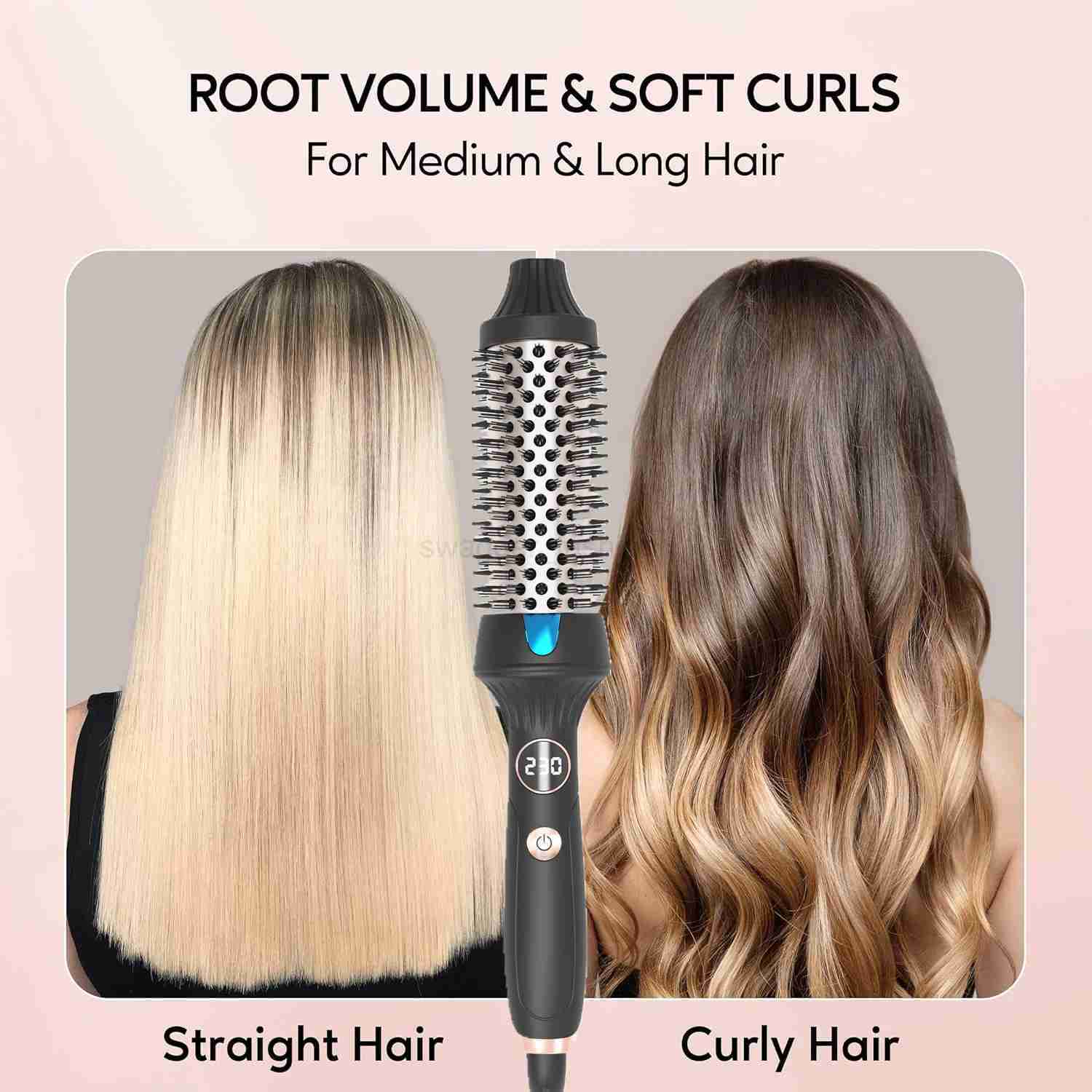 Hot Air Brush 3 In 1 Multifunctional Hair Styling Tools Womens Beauty Device Curly Hair Comb Hair Straightening BrushB240719