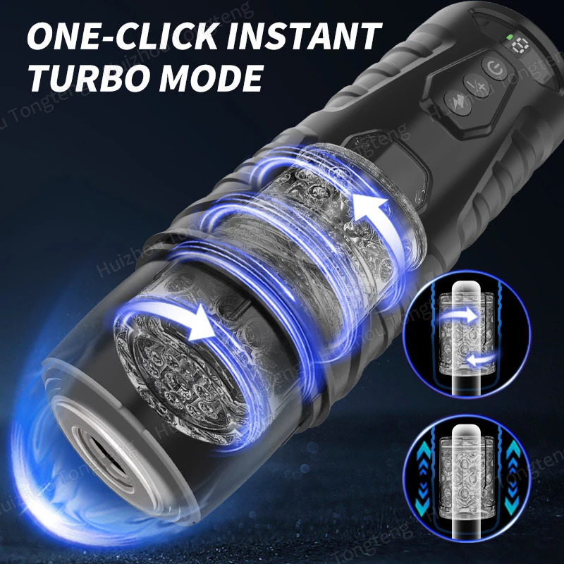 Male Masturbator Automatic With 7 Powerful Vibrating Thrusting Blowjob Masturbation Cup Pocket Pussy for Adult Men Sex Toys 240711