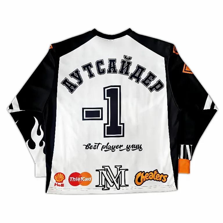 Streetwear Jersey Y2K T Shirt Harajuku Hip Hop Punk Rock Oversized TShirt Mens Womens Breathable V Neck Long Sleeve Tops 240716