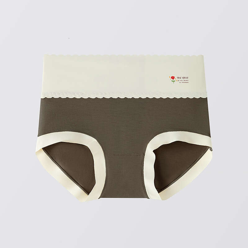 Soft Skin Friendly Underwear, Mulberry Silk Crotch, Women's Triangle Pants, Bare and Breathable, Printed High Waisted Underwear for Women Panties
