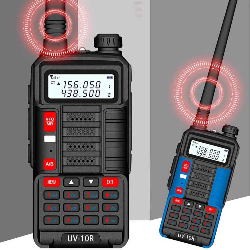 Walkie Talkie Baofeng UV-10R V2 Professional walkie-talkie 10W High Power Dual Band 2 way CB Ham Radio hf Transceiver VHF UHF better than UV5RL247